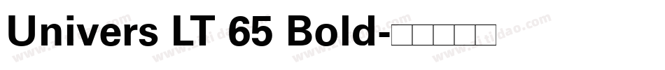 Univers LT 65 Bold字体转换